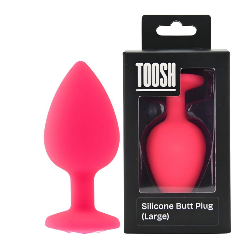 480 Toosh Pink Silicone Butt Plug Large
