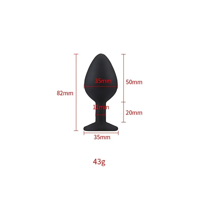 Toosh Black Silicone Butt Plug Medium