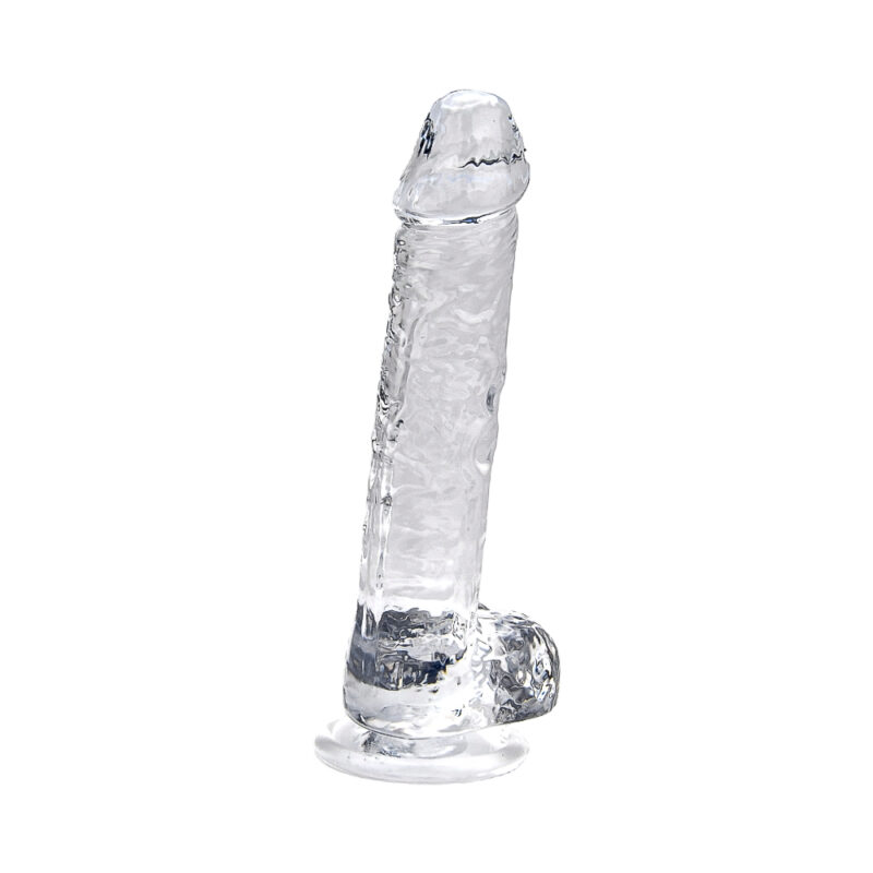 loving-joy-7-inch-dildo-with-balls-clear-4 Loving Joy 7 Inch Dildo with Balls Clear