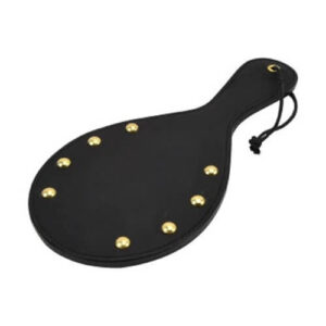 n10783-bound-nubuck-leather-paddle-with-brass-stud-detail_1 Bound Noir Nubuck Leather Paddle with Brass Stud Detail