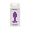 Loving Joy Jewelled Silicone Butt Plug Purple -Small