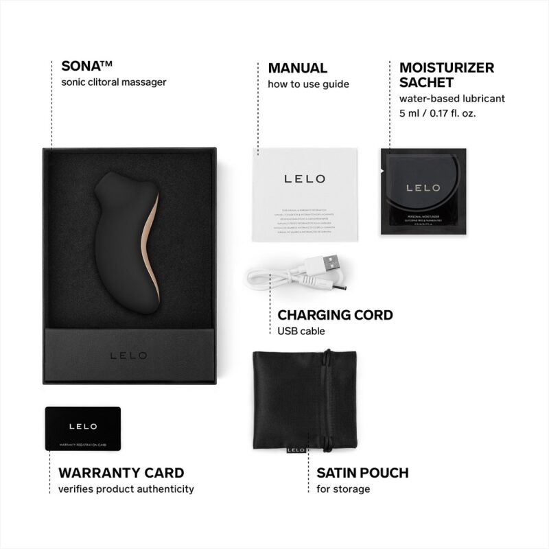 LELO SONA Sonic Clitoral Massager - Black