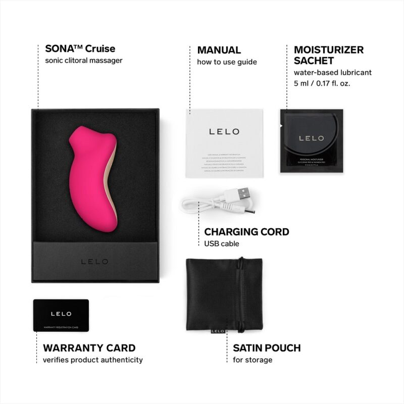 LELO SONA Cruise Clitoral Massager Cerise
