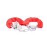 Bound to Play. Heavy Duty Furry Handcuffs Red
