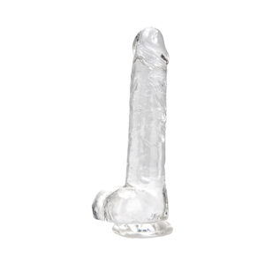 n12187-loving-joy-8-inch-dildo-with-balls-clear-2 Loving Joy 8 Inch Dildo with Balls Clear
