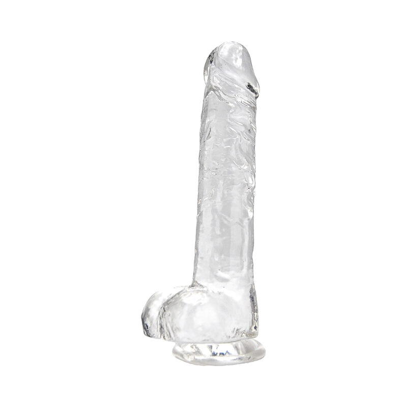 n12187-loving-joy-8-inch-dildo-with-balls-clear-2 Loving Joy 8 Inch Dildo with Balls Clear