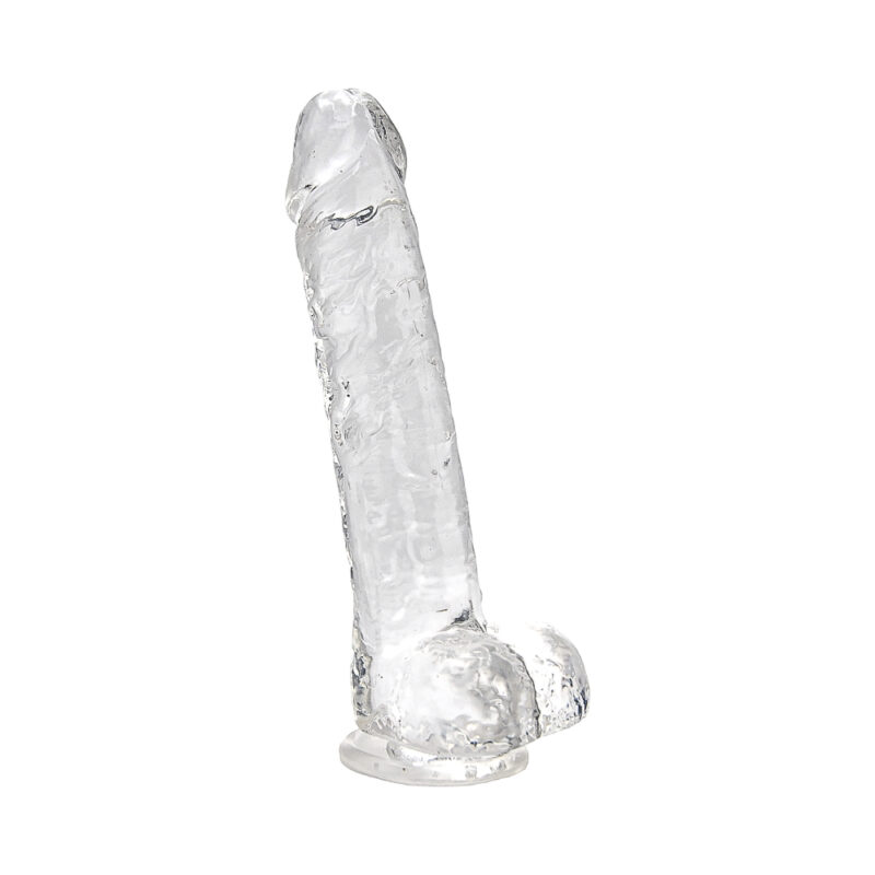 n12187-loving-joy-8-inch-dildo-with-balls-clear Loving Joy 8 Inch Dildo with Balls Clear