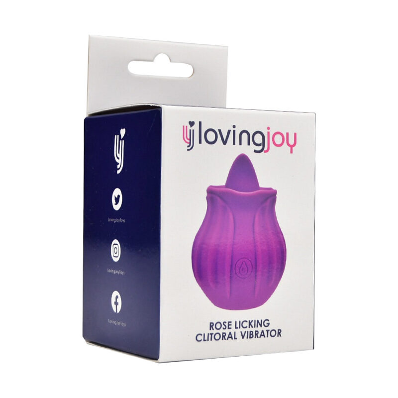 Loving Joy Rose Licking Clitoral Vibrator Purple