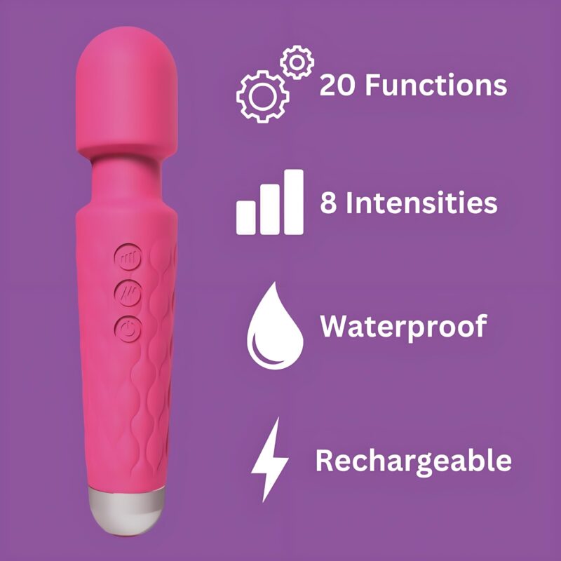 Loving Joy 20 Function Wand Vibrator Pink
