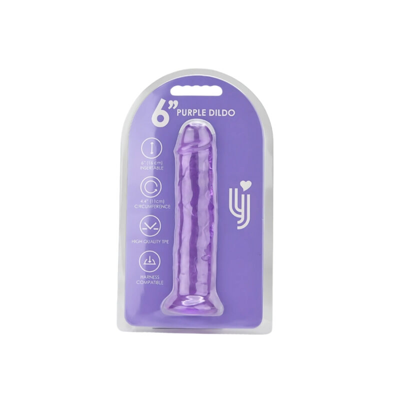 Loving Joy 6 Inch Suction Cup Dildo Purple