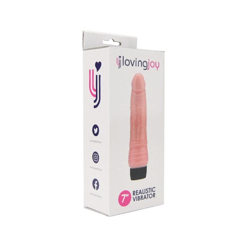 n12399-loving-joy-7-inch-realistic-vibrator-vanilla-pkg-2 Loving Joy 7 inch Realistic Vibrator Vanilla