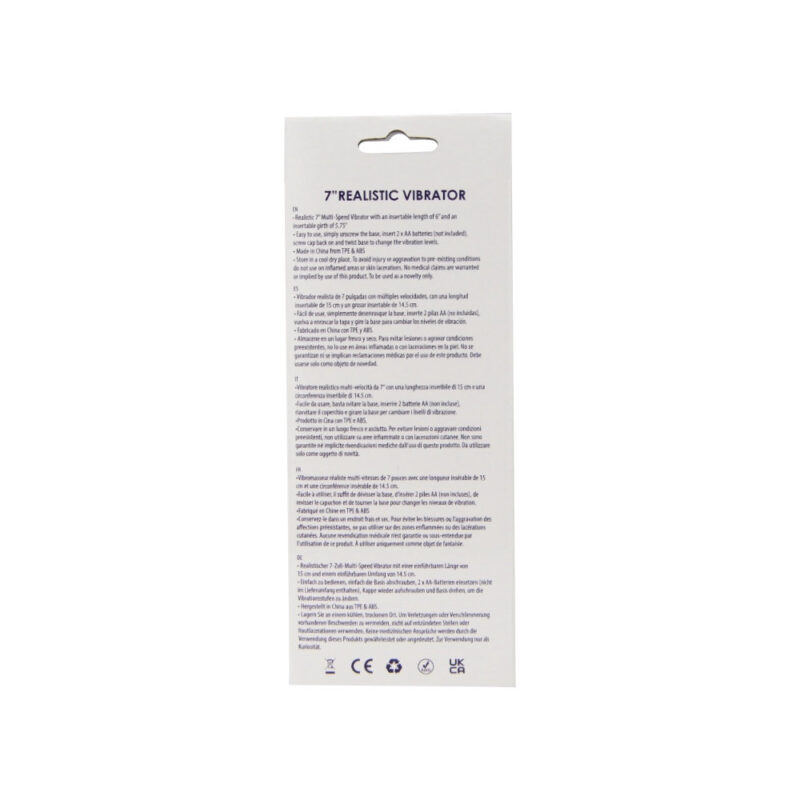 n12399-loving-joy-7-inch-realistic-vibrator-vanilla-pkg-bk Loving Joy 7 inch Realistic Vibrator Vanilla
