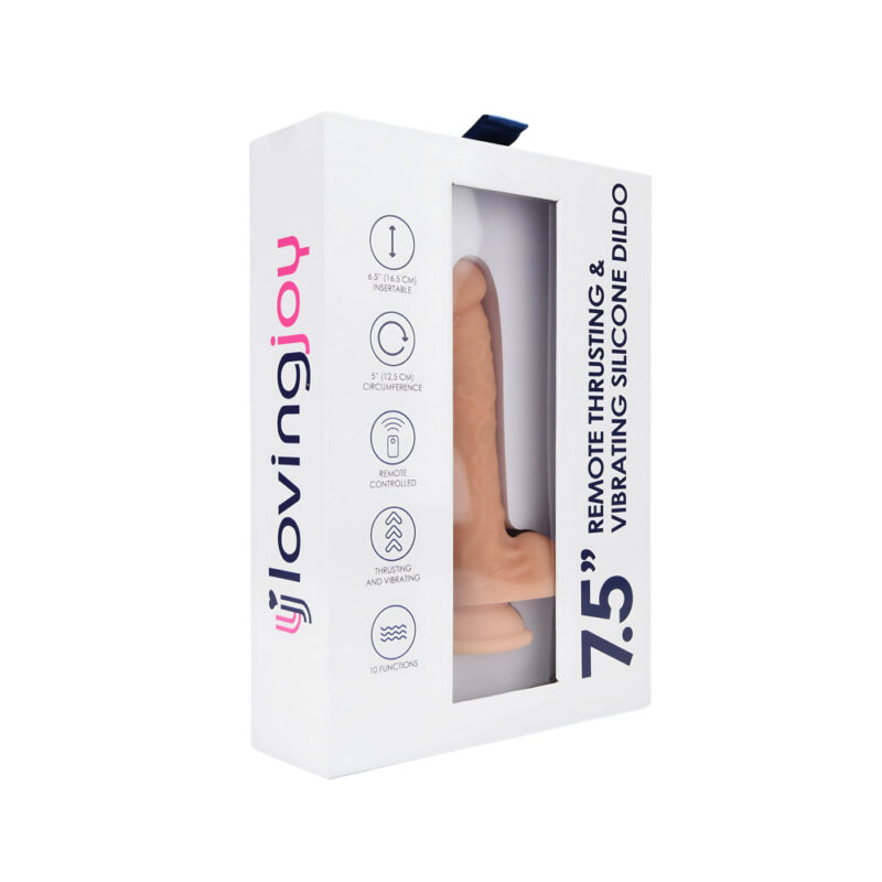 Loving Joy 7.5" Remote Thrusting & Vibrating Silicone Dildo