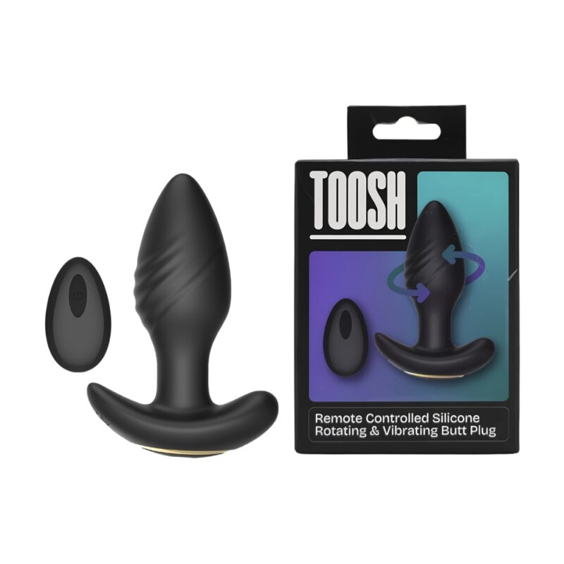 n12804-toosh-remote-controlled-silicone-rotating-and-vibrating-butt-plug-both Toosh Remote Controlled Silicone Rotating & Vibrating Butt Plug