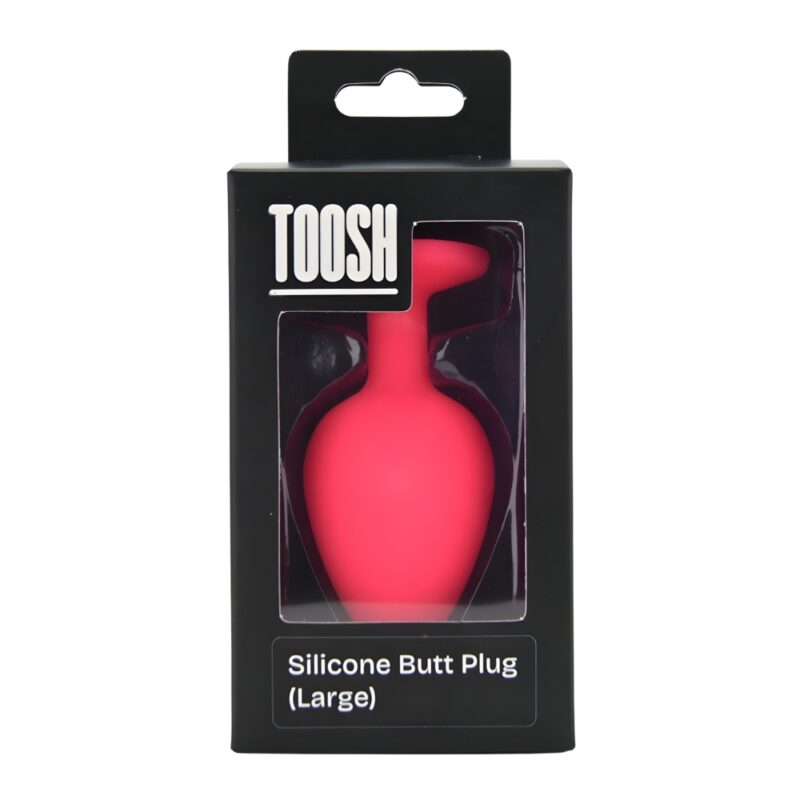 n12807-toosh-pink-silicone-butt-plug-large-pkg Toosh Pink Silicone Butt Plug Large