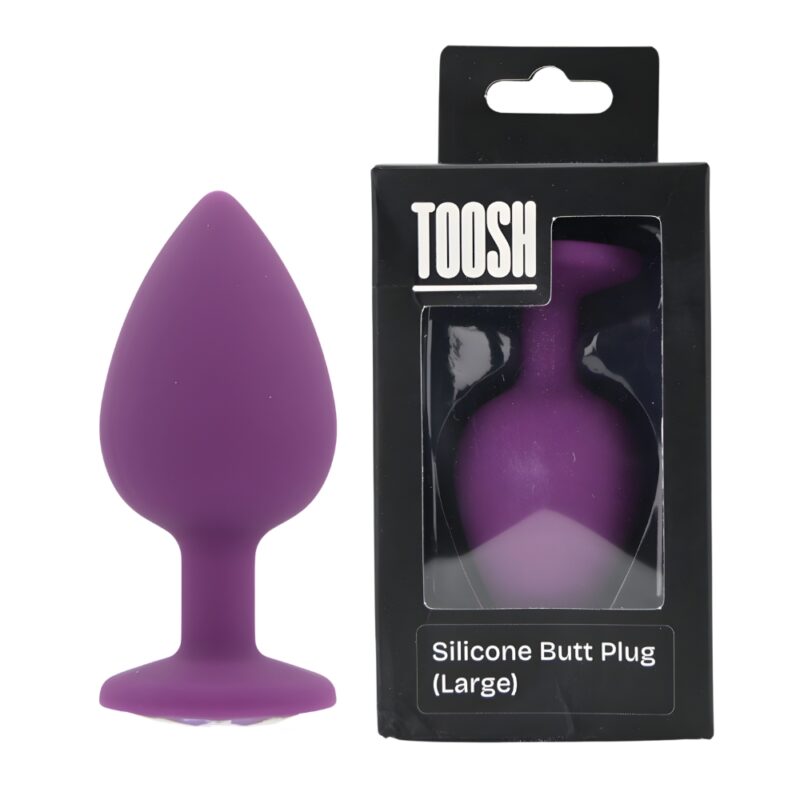 n12810_-toosh-purple-silicone-butt-plug-large-pkg-duo Toosh Purple Silicone Butt Plug Large