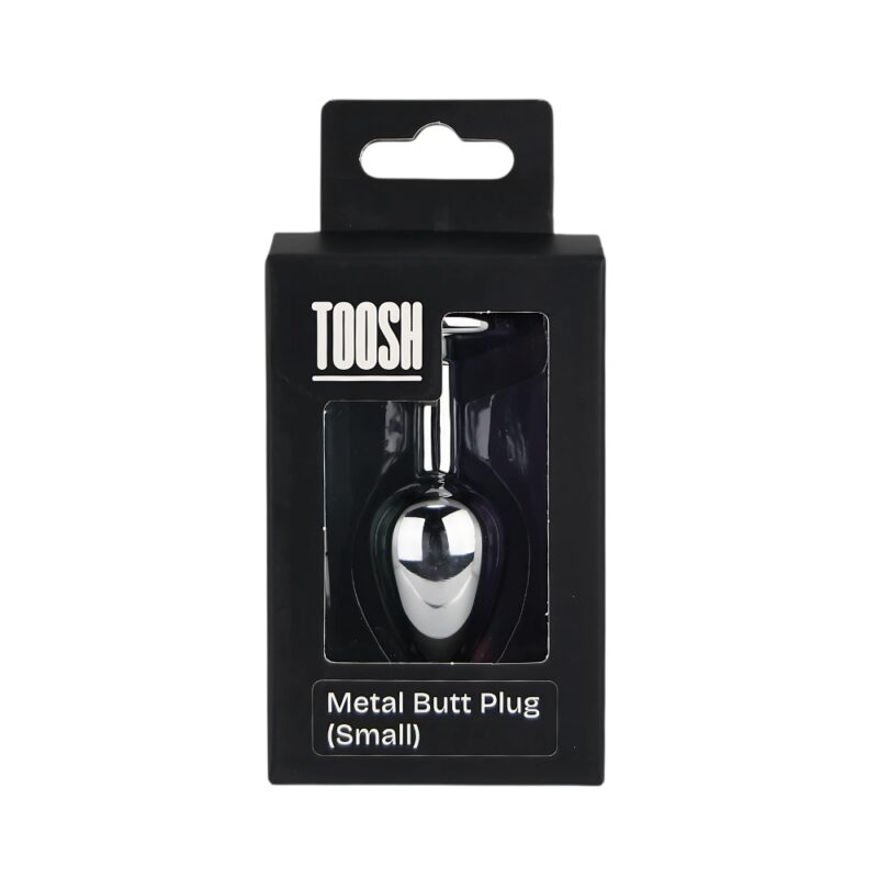 n12814-toosh-silver-metal-butt-plug-small-clear-stone-pkg Toosh Silver Metal Butt Plug Small Clear Stone