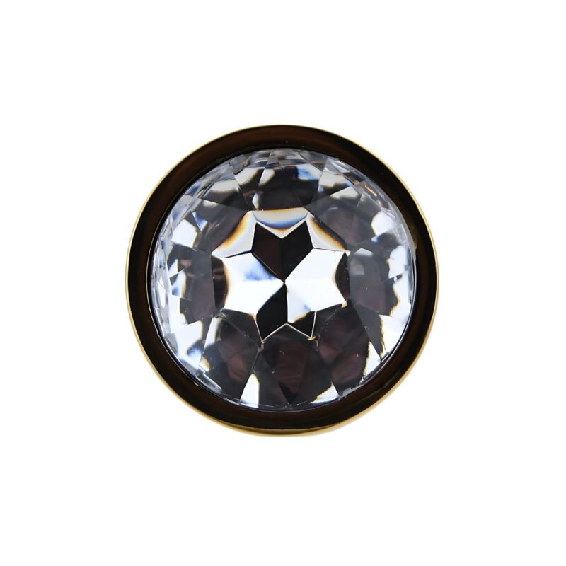n12817-toosh-gold-metal-butt-plug-small-clear-stone-jewel Toosh Gold Metal Butt Plug Small Clear Stone