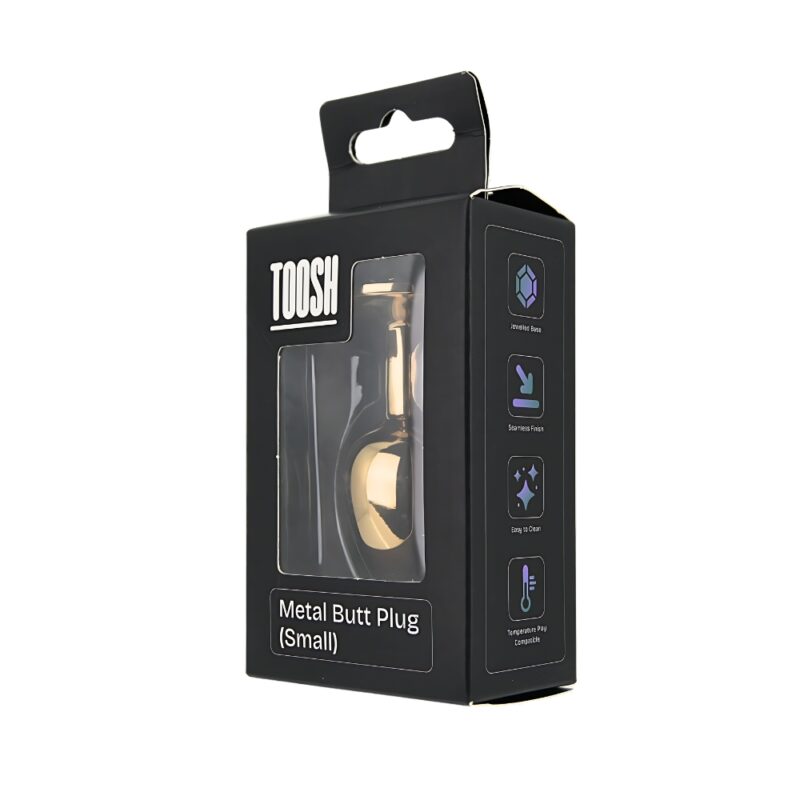 n12817-toosh-gold-metal-butt-plug-small-clear-stone-pkg-2 Toosh Gold Metal Butt Plug Small Clear Stone