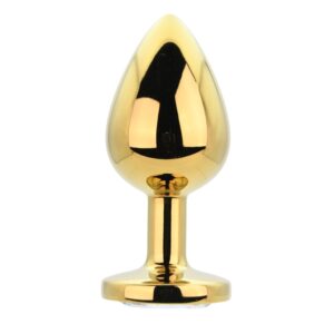 n12819-toosh-gold-metal-butt-plug-large-clear-stone Toosh Gold Metal Butt Plug Large Clear Stone