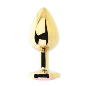 n12831-toosh-gold-metal-butt-plug-large-pink-stone Toosh Gold Metal Butt Plug Large Pink Stone