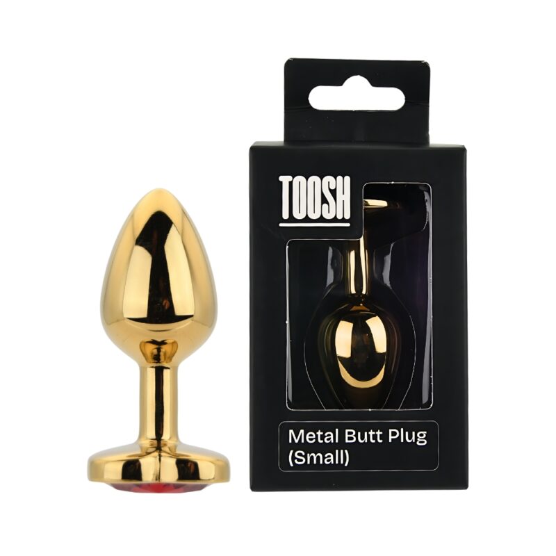 n12835-toosh-heart-shaped-gold-with-red-stone-small-duo Toosh Heart Shaped Gold Butt Plug with Red Stone Small
