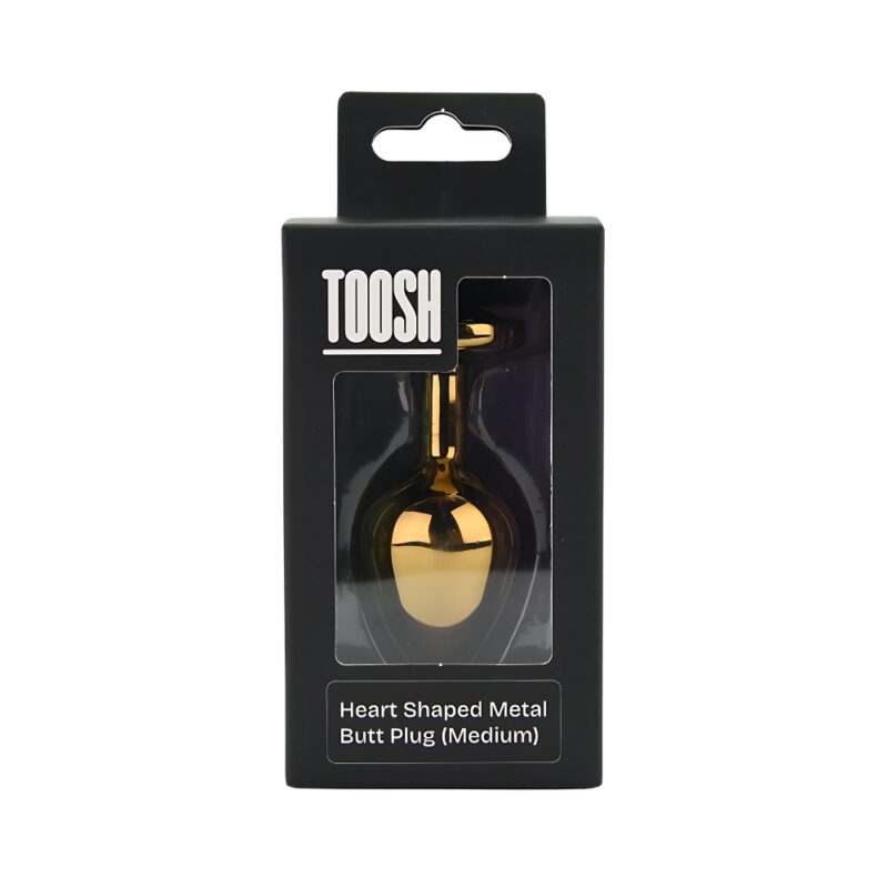 Toosh Heart Shaped Gold with Red Stone Medium
