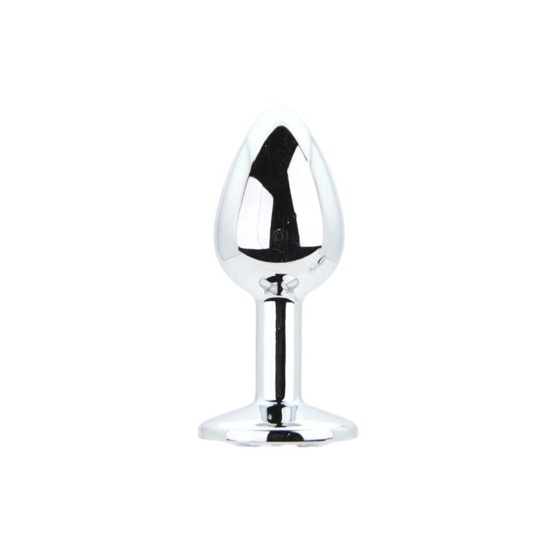 Toosh Metal Butt Plug Silver Set of 3 Clear Stone