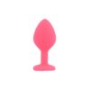 Toosh Silicone Butt Plug Pink Set of 3 Clear Stone