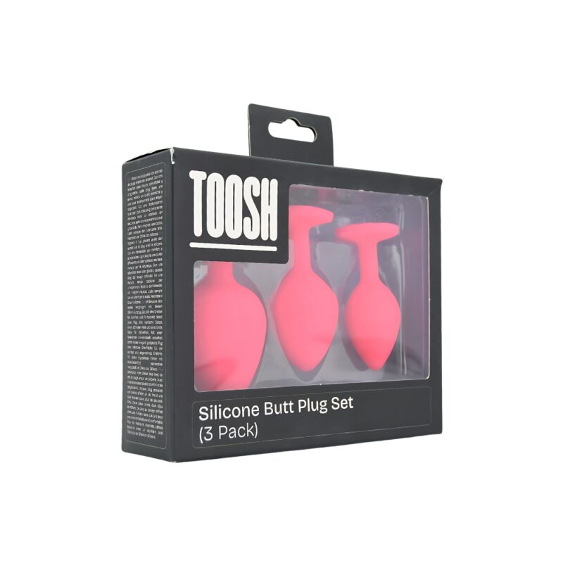 n12842-toosh-silicone-butt-plug-pink-set-of-3-clear-stone-pkg-1 Toosh Silicone Butt Plug Pink Set of 3 Clear Stone