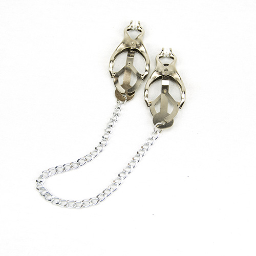 n9379-bound-to-please-squeezer-teaser-nipple-clamp1 Bound to Please Squeezer Teaser Clover Nipple Clamps with Chain