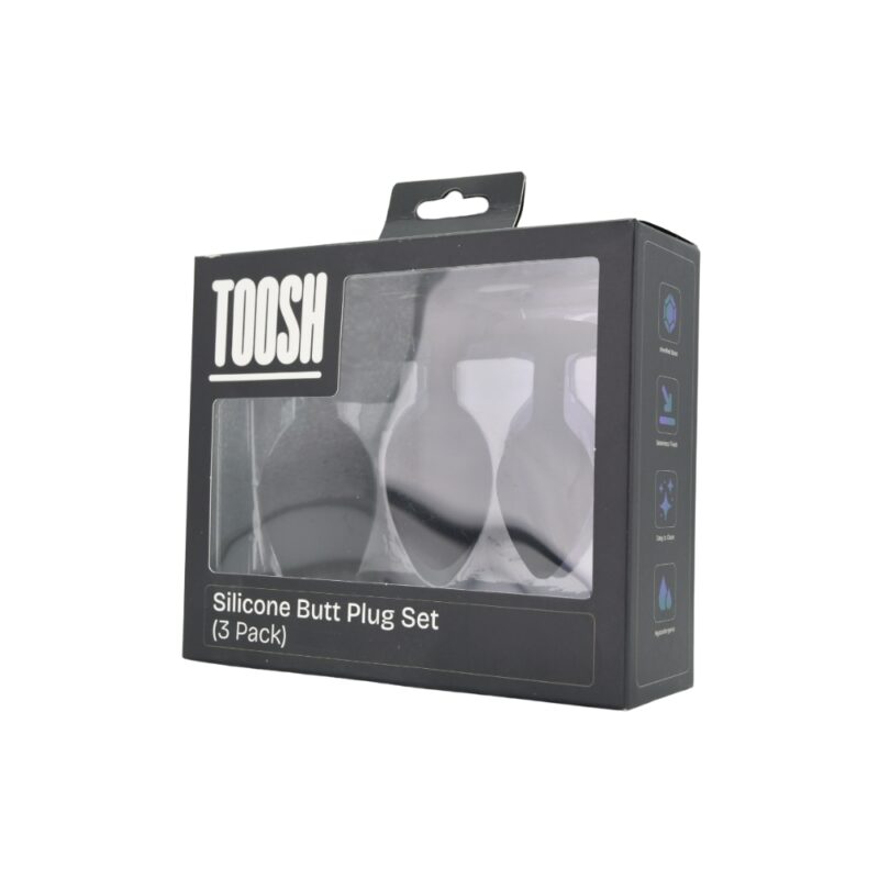 toosh-silicone-butt-plug-black-set-of-3-clear-stone-pkg-2 Toosh Silicone Butt Plug Black Set of 3 Clear Stone