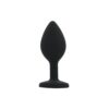 Toosh Silicone Butt Plug Black Set of 3 Clear Stone