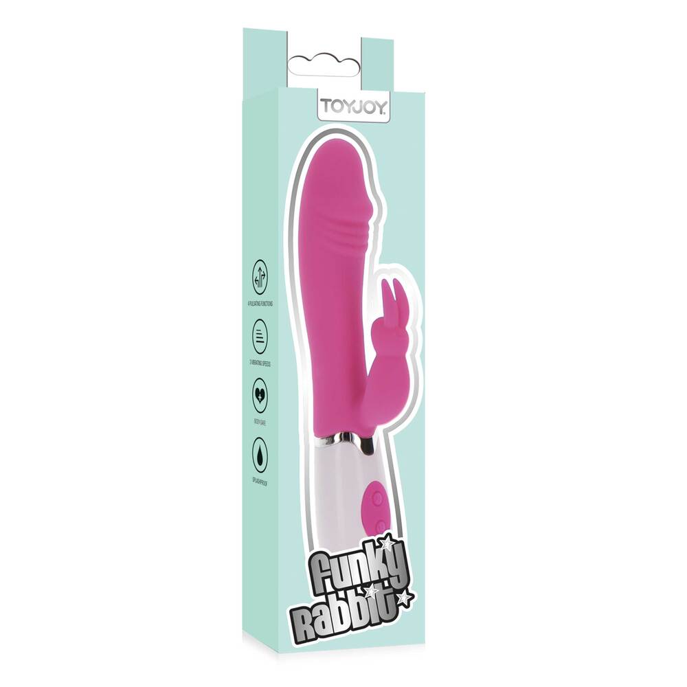 Toy Joy Sex Toys ToyJoy Funky Rabbit Vibrator Pink XXX Essentials toyjoy funky rabbit vibrator pink ToyJoy Funky Rabbit Vibrator Pink - Image 4