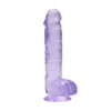 REA090PURx1.jpg RealRock 6 Inch Purple Realistic Crystal Clear Dildo