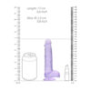 REA090PURx4.jpg RealRock 6 Inch Purple Realistic Crystal Clear Dildo