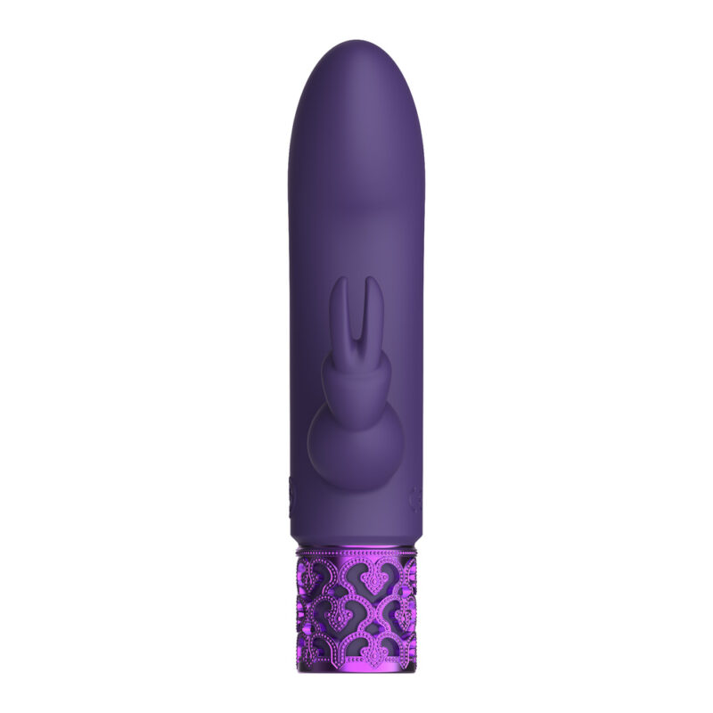 ROY012PURx2.jpg Royal Gems Dazzling Rechargeable Rabbit Bullet Purple