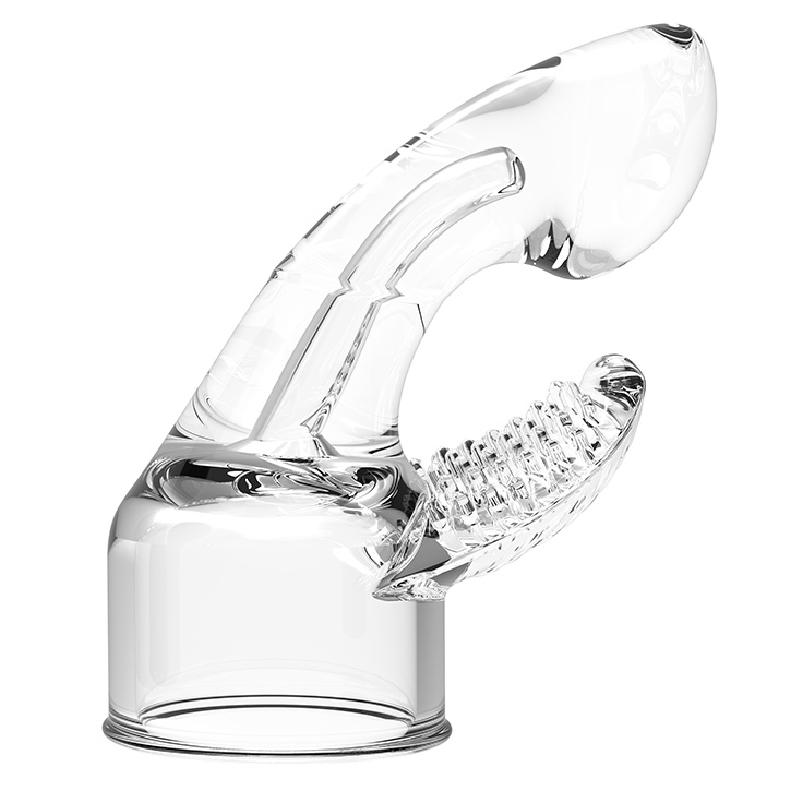 Rimba Power Head Dual Stimultion Wand Attachment XXX Essentials power head dual stimultion wand attachment Power Head Dual Stimultion Wand Attachment