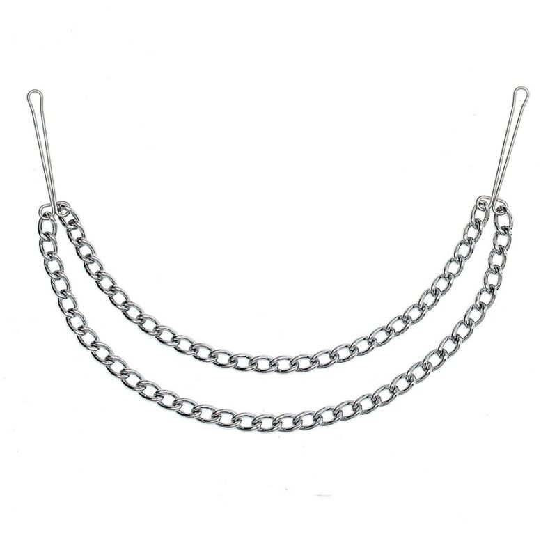 r837x1.jpg Silver Nipple Clamps With Double Chain